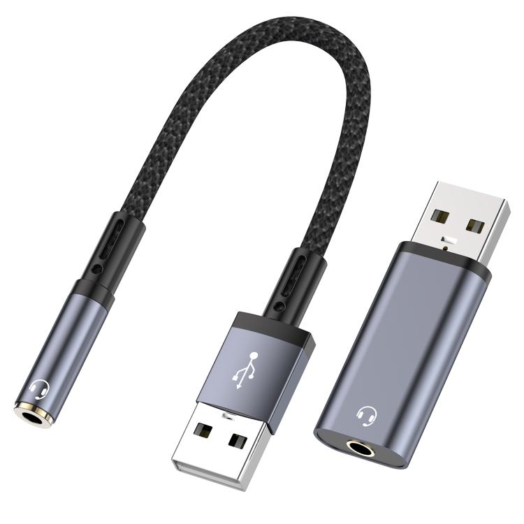 2 pezzi / set adattatore audio USB maschio a 3,5 mm femmina e cavo, Adapter & Cable