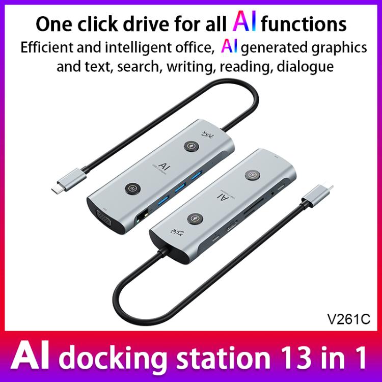 Hub USB-C 13 in 1 con docking station e AI