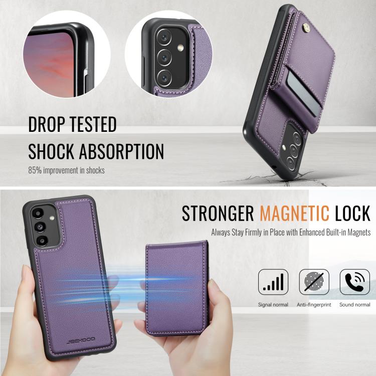 JEEHOOD J06 Custodia per telefono in PU con porta carte RFID MagSafe in stile britannico, For Samsung Galaxy A13 5G, For Samsung Galaxy A51 4G, For Samsung Galaxy A50