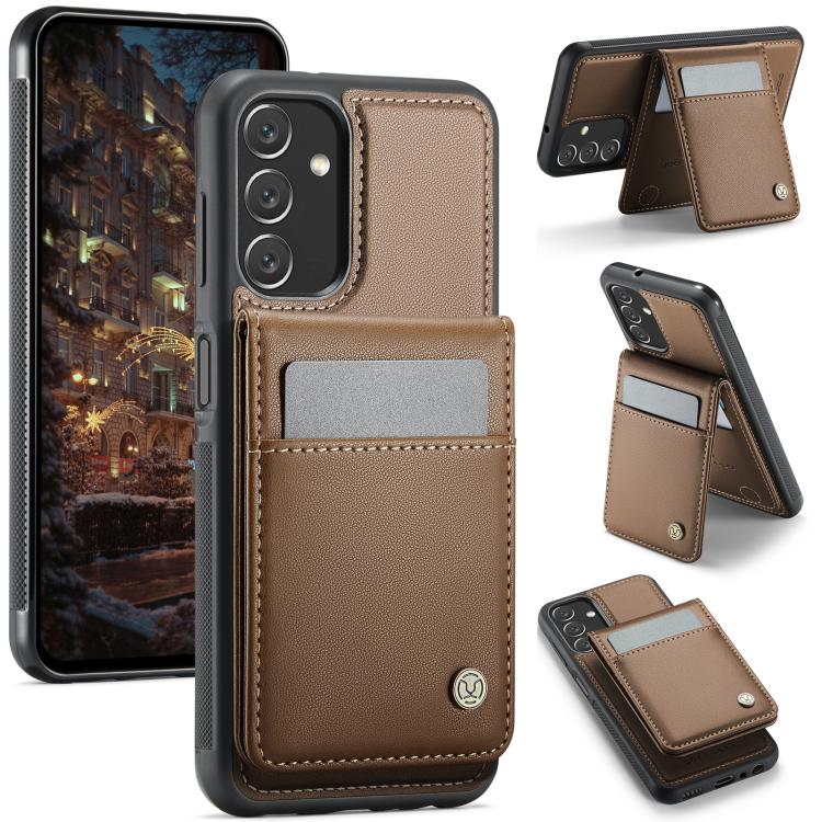 JEEHOOD J06 Custodia per telefono in PU con porta carte RFID MagSafe in stile britannico, For Samsung Galaxy A13 5G, For Samsung Galaxy A51 4G, For Samsung Galaxy A50