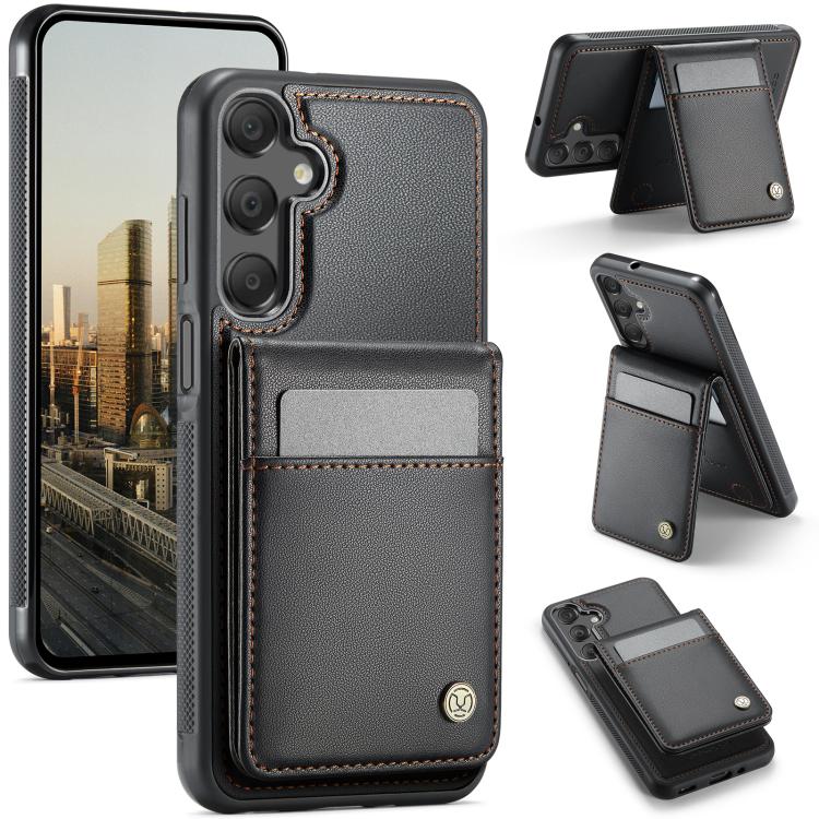 JEEHOOD J06 Custodia per telefono in PU con porta carte RFID MagSafe in stile britannico, For Samsung Galaxy A26 5G, For Samsung Galaxy A36, For Samsung Galaxy A16 5G, For Samsung Galaxy A55 5G