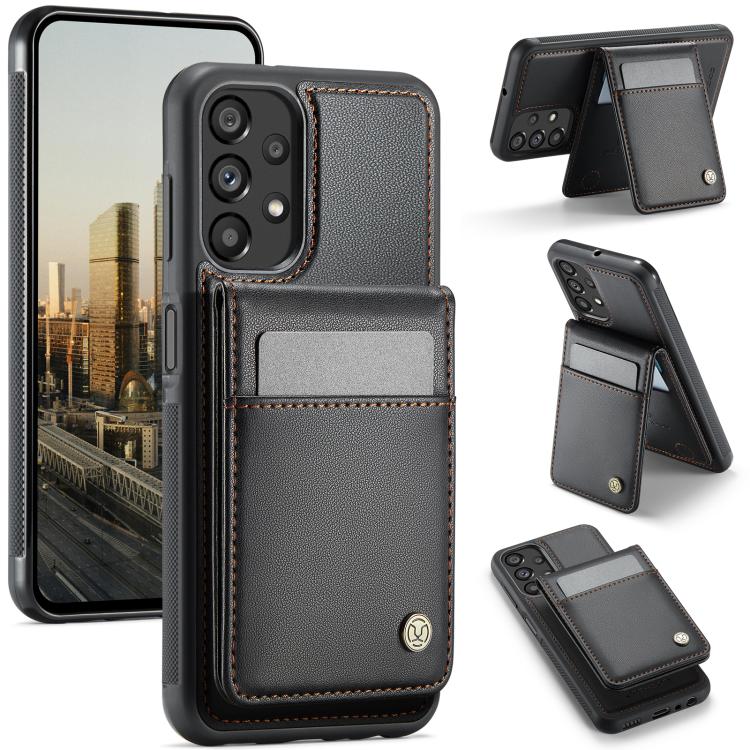 JEEHOOD J06 Custodia per telefono in PU con porta carte RFID MagSafe in stile britannico, For Samsung Galaxy A35, For Samsung Galaxy A15, For Samsung Galaxy A25 5G, For Samsung Galaxy A23 4G / 5G