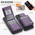 JEEHOOD J06 Custodia per telefono in PU con porta carte RFID MagSafe in stile britannico, For Samsung Galaxy A34 5G, For Samsung Galaxy A53 5G, For Samsung Galaxy A33 5G, For Samsung Galaxy A13 4G