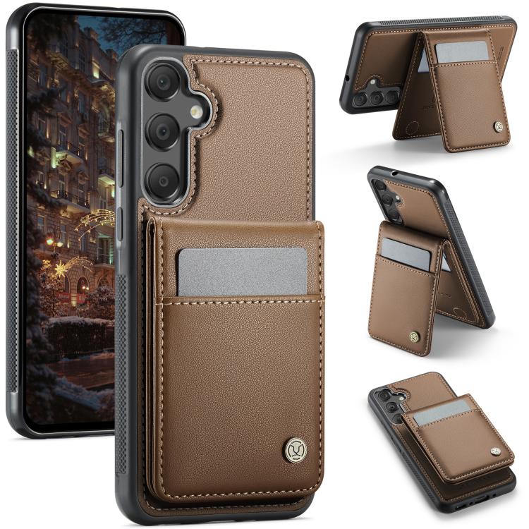 JEEHOOD J06 Custodia per telefono in PU con porta carte RFID MagSafe in stile britannico, For Samsung Galaxy A35, For Samsung Galaxy A15, For Samsung Galaxy A25 5G, For Samsung Galaxy A23 4G / 5G
