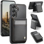 JEEHOOD J06 Custodia per telefono in PU con porta carte RFID MagSafe in stile britannico, For Samsung Galaxy A35, For Samsung Galaxy A15, For Samsung Galaxy A25 5G, For Samsung Galaxy A23 4G / 5G