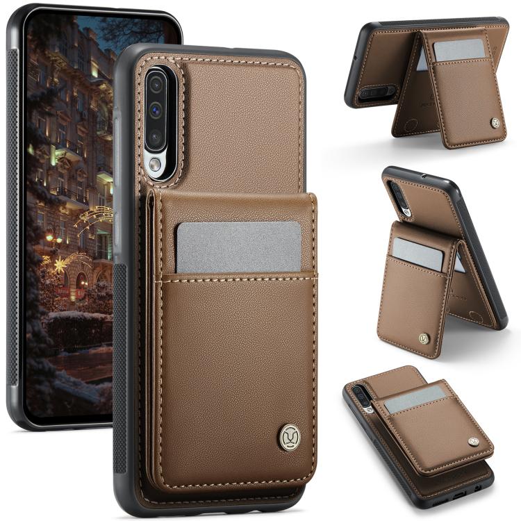 JEEHOOD J06 Custodia per telefono in PU con porta carte RFID MagSafe in stile britannico, For Samsung Galaxy A13 5G, For Samsung Galaxy A51 4G, For Samsung Galaxy A50