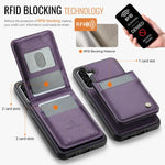 JEEHOOD J06 Custodia per telefono in PU con porta carte RFID MagSafe in stile britannico, For Samsung Galaxy A26 5G, For Samsung Galaxy A36, For Samsung Galaxy A16 5G, For Samsung Galaxy A55 5G