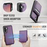 JEEHOOD J06 Custodia per telefono in PU con porta carte RFID MagSafe in stile britannico, For Samsung Galaxy A26 5G, For Samsung Galaxy A36, For Samsung Galaxy A16 5G, For Samsung Galaxy A55 5G