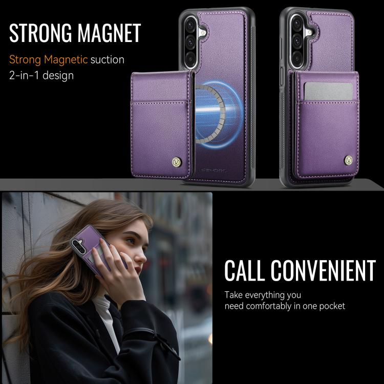 JEEHOOD J06 Custodia per telefono in PU con porta carte RFID MagSafe in stile britannico, For Samsung Galaxy A26 5G, For Samsung Galaxy A36, For Samsung Galaxy A16 5G, For Samsung Galaxy A55 5G