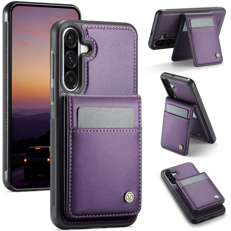 JEEHOOD J06 Custodia per telefono in PU con porta carte RFID MagSafe in stile britannico, For Samsung Galaxy A57 5G, For Samsung Galaxy A37 5G, For Galaxy A27 5G, For Samsung Galaxy A56 5G