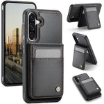 JEEHOOD J06 Custodia per telefono in PU con porta carte RFID MagSafe in stile britannico, For Samsung Galaxy A57 5G, For Samsung Galaxy A37 5G, For Galaxy A27 5G, For Samsung Galaxy A56 5G