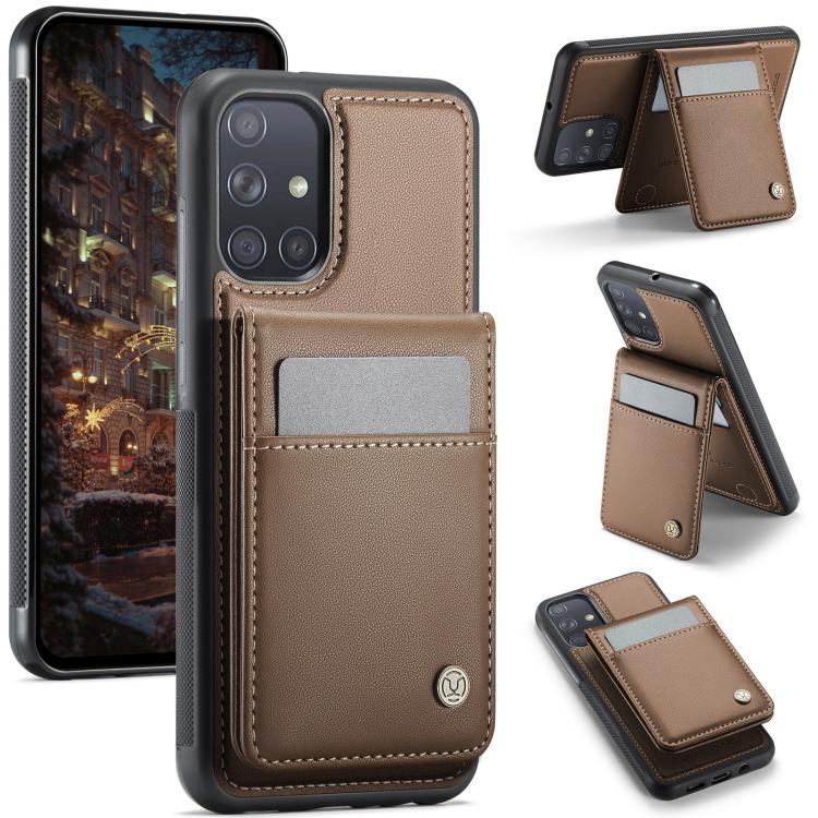 JEEHOOD J06 Custodia per telefono in PU con porta carte RFID MagSafe in stile britannico, For Samsung Galaxy A13 5G, For Samsung Galaxy A51 4G, For Samsung Galaxy A50