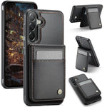 JEEHOOD J06 Custodia per telefono in PU con porta carte RFID MagSafe in stile britannico, For Samsung Galaxy A57 5G, For Samsung Galaxy A37 5G, For Galaxy A27 5G, For Samsung Galaxy A56 5G