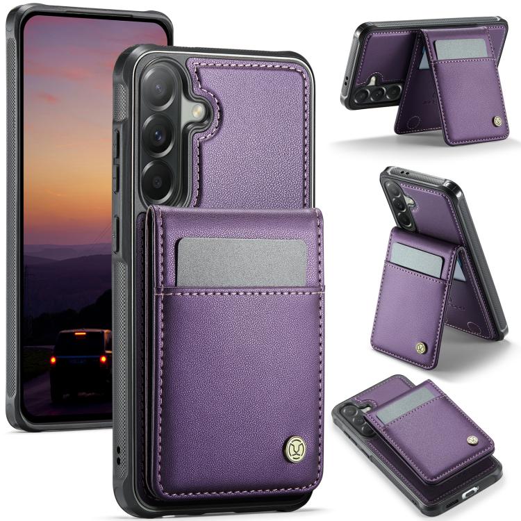 JEEHOOD J06 Custodia per telefono in PU con porta carte RFID MagSafe in stile britannico, For Samsung Galaxy A57 5G, For Samsung Galaxy A37 5G, For Galaxy A27 5G, For Samsung Galaxy A56 5G
