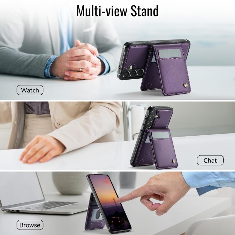 JEEHOOD J06 Custodia per telefono in PU con porta carte RFID MagSafe in stile britannico, For Samsung Galaxy A57 5G, For Samsung Galaxy A37 5G, For Galaxy A27 5G, For Samsung Galaxy A56 5G