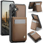 JEEHOOD J06 Custodia per telefono in PU con porta carte RFID MagSafe in stile britannico, For Samsung Galaxy A57 5G, For Samsung Galaxy A37 5G, For Galaxy A27 5G, For Samsung Galaxy A56 5G