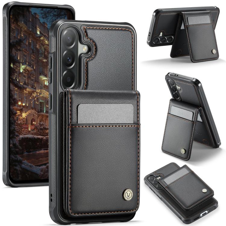 JEEHOOD J06 Custodia per telefono in PU con porta carte RFID MagSafe in stile britannico, For Samsung Galaxy A57 5G, For Samsung Galaxy A37 5G, For Galaxy A27 5G, For Samsung Galaxy A56 5G