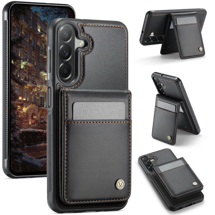 JEEHOOD J06 Custodia per telefono in PU con porta carte RFID MagSafe in stile britannico, For Samsung Galaxy A57 5G, For Samsung Galaxy A37 5G, For Galaxy A27 5G, For Samsung Galaxy A56 5G