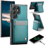 JEEHOOD J06 Custodia per telefono in PU con porta carte RFID MagSafe in stile britannico, For Samsung Galaxy S23 Ultra 5G