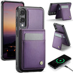 JEEHOOD J06 Custodia per telefono in PU con porta carte RFID MagSafe in stile britannico, For Galaxy S25 FE 5G, For Samsung Galaxy S25 Edge 5G, For Samsung Galaxy S25 5G, For Samsung Galaxy S25+ 5G
