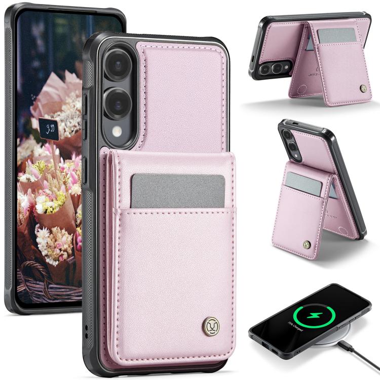 JEEHOOD J06 Custodia per telefono in PU con porta carte RFID MagSafe in stile britannico, For Galaxy S25 FE 5G, For Samsung Galaxy S25 Edge 5G, For Samsung Galaxy S25 5G, For Samsung Galaxy S25+ 5G