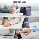 JEEHOOD J06 Custodia per telefono in PU con porta carte RFID MagSafe in stile britannico, For Galaxy S25 FE 5G, For Samsung Galaxy S25 Edge 5G, For Samsung Galaxy S25 5G, For Samsung Galaxy S25+ 5G