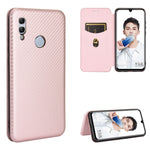 Struttura in fibra di carbonio Flip orizzontale magnetico Custodia in pelle TPU + PC + PU con slot per schede, For Huawei Y6 (2019) / Honor Y6s, For Huawei Honor 10 Lite / P smart (2019)