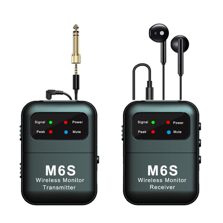 Sistema di monitoraggio in-ear wireless stereo M6S Trasmettitore e ricevitore 2.4G