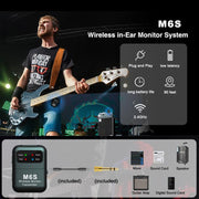 Sistema monitoraggio in-ear wireless stereo M6S 2.4G