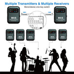 Sistema monitoraggio in-ear wireless stereo M6S 2.4G