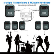 Sistema monitoraggio in-ear wireless stereo M6S 2.4G