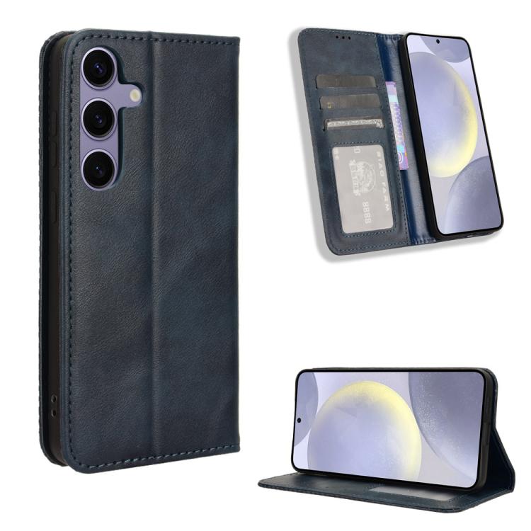 Custodia per telefono in pelle con texture retrò e fibbia magnetica, For Samsung Galaxy S26+ 5G, For Samsung Galaxy S26 Ultra 5G, For Samsung Galaxy S26 5G, For Samsung Galaxy S25 FE 5G, For Samsung Galaxy S25 Edge 5G, For Samsung Galaxy S25 5G