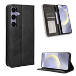 Custodia per telefono in pelle con texture retrò e fibbia magnetica, For Samsung Galaxy S26+ 5G, For Samsung Galaxy S26 Ultra 5G, For Samsung Galaxy S26 5G, For Samsung Galaxy S25 FE 5G, For Samsung Galaxy S25 Edge 5G, For Samsung Galaxy S25 5G