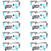 10 Sets Motherboard Heatsink Stickers + FPC Sponge Foam Pads, For iPhone 16 Pro Max, For iPhone 16 Pro, For iPhone 16 Plus, For iPhone 16