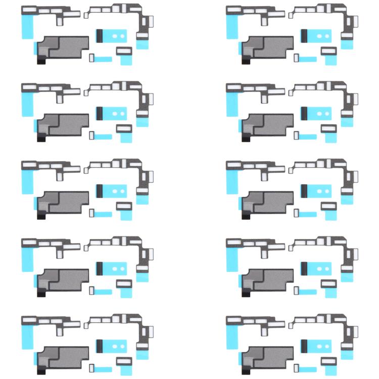 10 set di adesivi dissipatore di calore scheda madre + cuscinetti in schiuma spugnosa FPC, For iPhone 16 Pro Max, For iPhone 16 Pro, For iPhone 16 Plus, For iPhone 16