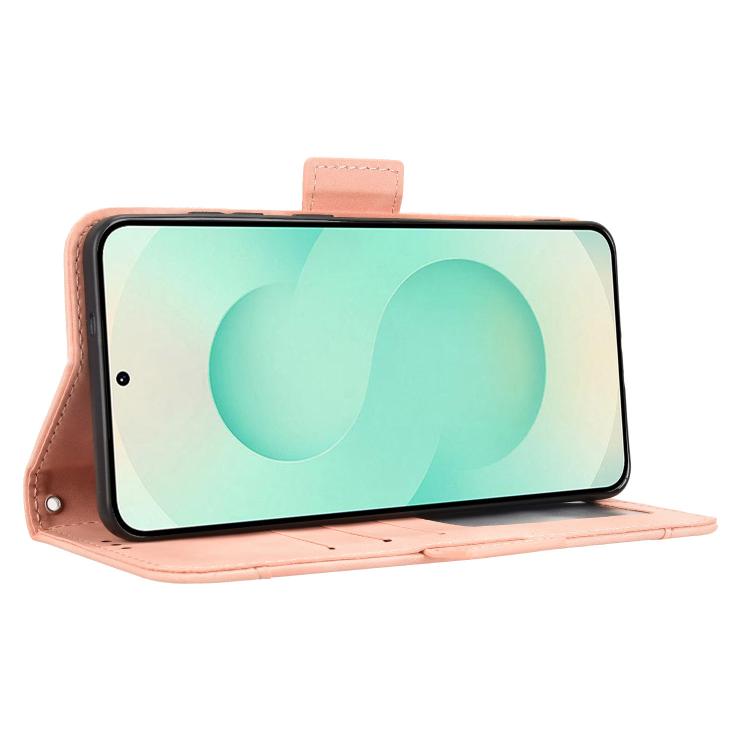 Custodia per telefono in pelle con fessure per carte e texture in vitello effetto pelle, For Samsung Galaxy S25 Edge 5G, For Samsung Galaxy S25 5G, For Samsung Galaxy S25+ 5G, For Samsung Galaxy S25 Ultra 5G