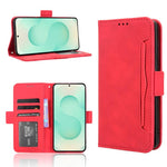 Custodia per telefono in pelle con fessure per carte e texture in vitello effetto pelle, For Samsung Galaxy S25 Edge 5G, For Samsung Galaxy S25 5G, For Samsung Galaxy S25+ 5G, For Samsung Galaxy S25 Ultra 5G