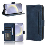 Custodia per telefono in pelle con fessure per carte e texture in vitello effetto pelle, For Samsung Galaxy S26+ 5G, For Samsung Galaxy S26 Ultra 5G, For Samsung Galaxy S26 5G, For Samsung Galaxy S25 FE 5G
