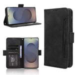Custodia per telefono in pelle con fessure per carte e texture in vitello effetto pelle, For Samsung Galaxy S26+ 5G, For Samsung Galaxy S26 Ultra 5G, For Samsung Galaxy S26 5G, For Samsung Galaxy S25 FE 5G