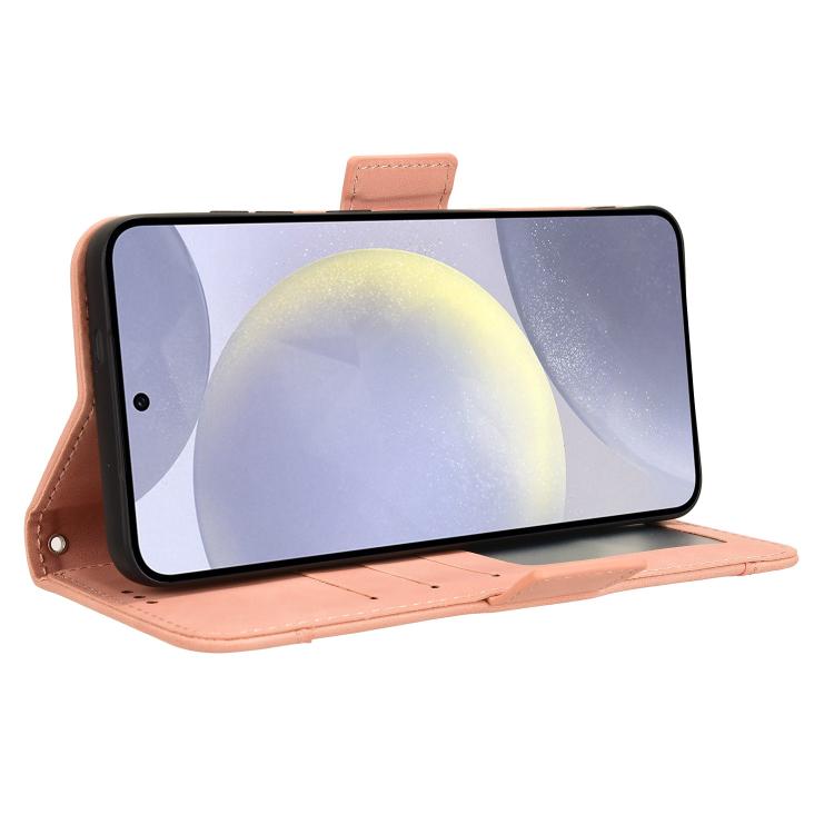 Custodia per telefono in pelle con fessure per carte e texture in vitello effetto pelle, For Samsung Galaxy S26+ 5G, For Samsung Galaxy S26 Ultra 5G, For Samsung Galaxy S26 5G, For Samsung Galaxy S25 FE 5G