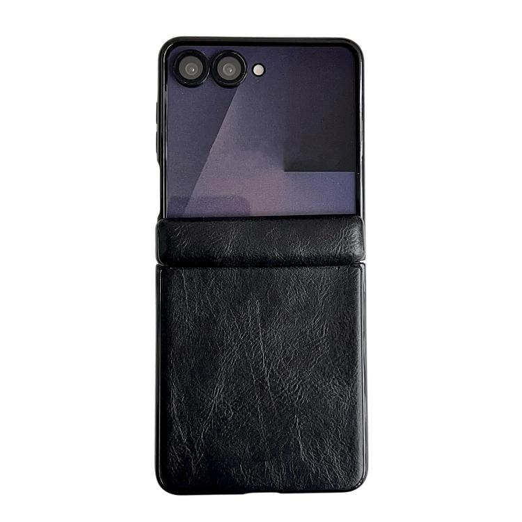 Custodia per telefono con texture Crazy Horse con asse magnetico integrato, For Samsung Galaxy Z Flip7, For Samsung Galaxy Z Flip6 / Flip7 FE, For Samsung Galaxy Z Flip5
