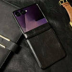 Custodia per telefono con texture Crazy Horse con asse magnetico integrato, For Samsung Galaxy Z Flip7, For Samsung Galaxy Z Flip6 / Flip7 FE, For Samsung Galaxy Z Flip5