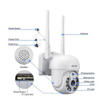 Telecamera WiFi HD 3 MP con doppia sorgente luminosa e rilevament