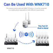 Telecamera intelligente a doppia sorgente luminosa WiFi con rilevamento del movimento HD da 3 MP ESCAM WNK710, EU Plug, US Plug, AU Plug, UK Plug