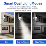 Telecamera WiFi HD 3 MP con doppia sorgente luminosa e rilevament