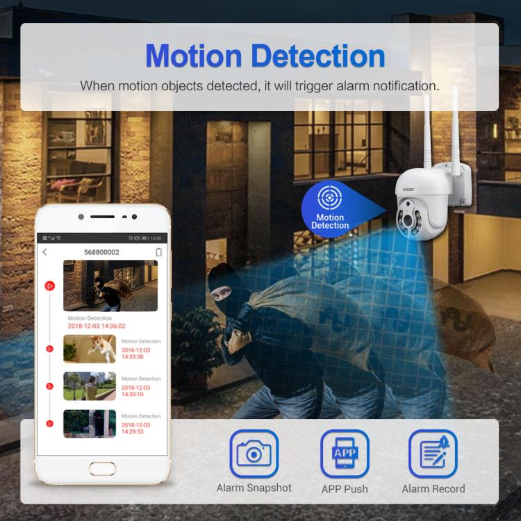Telecamera WiFi HD 3 MP con doppia sorgente luminosa e rilevament