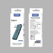 Hub USB 3.0 3 in 1 Onten US51, US51