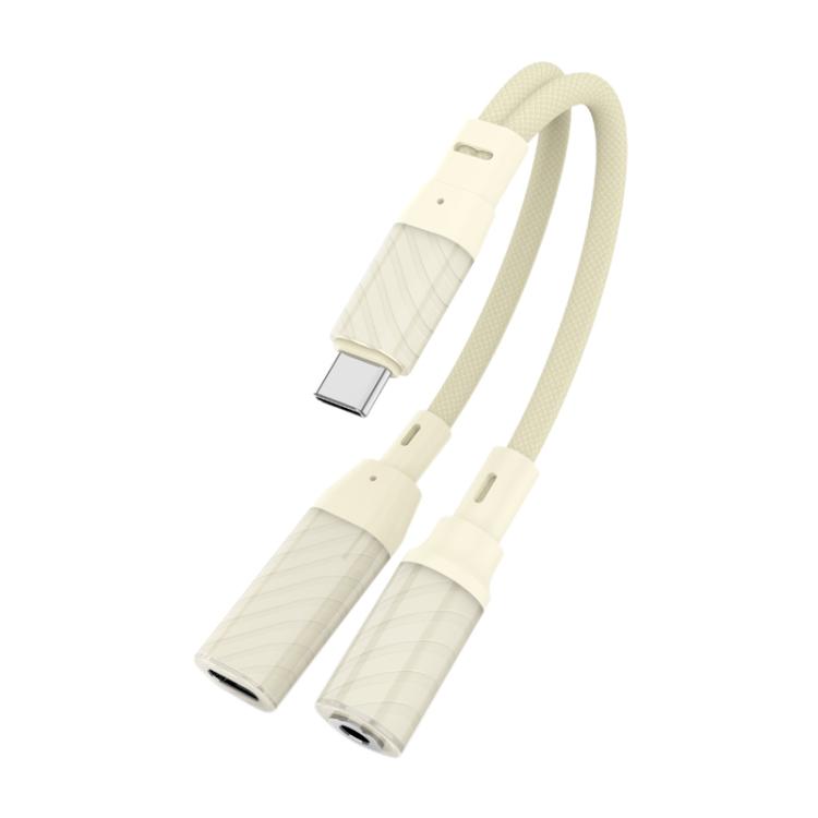 Adattatore audio 2 in 1 Type-C a Type-C e 3,5 mm 60W