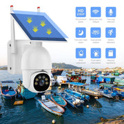 Telecamera di sorveglianza WiFi HD a pannello solare a bassa potenza per esterni 1080P, with Battery, without Battery