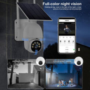 Telecamera di sorveglianza WiFi HD a pannello solare a bassa potenza per esterni 1080P, with Battery, without Battery